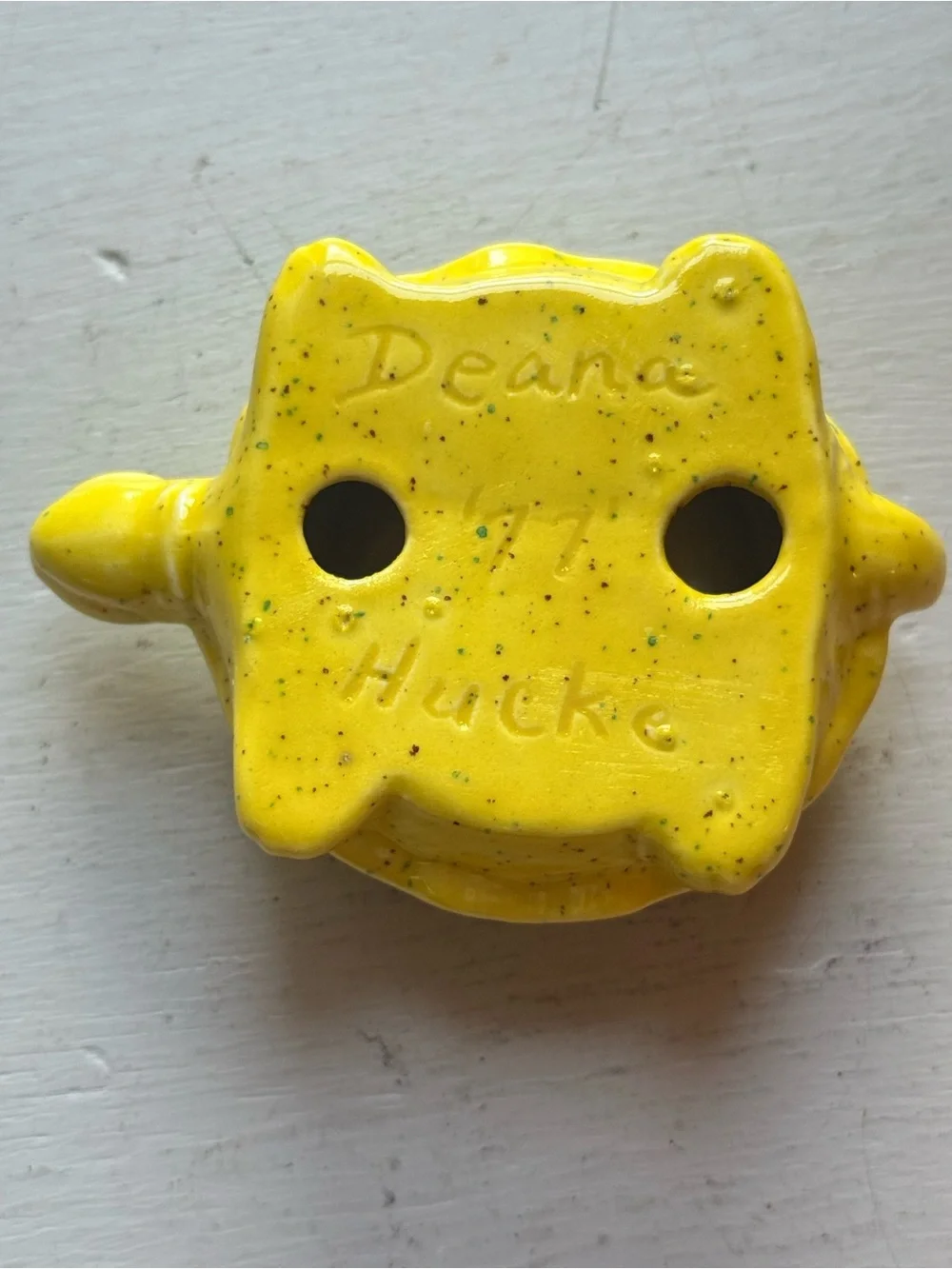 Vintage Retro 1977 Signed Ceramic Turtle Mini Trinket Dish Planter
